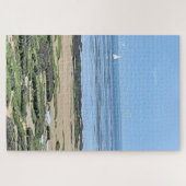 Puzzle Yacht blanc et mer paisible (Horizontal)