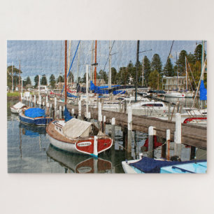 Puzzle Yachts dans la marina, Port Fairy, Victoria, Austr