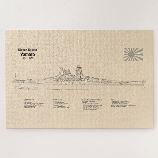 Puzzle Yamato - Plan directeur des navires SD (Horizontal)
