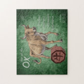 Puzzle Year of the Ox Chinese Zodiac Art (Vertical)