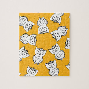 Puzzle Yellow Cute Animal Pattern