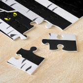 Puzzle Yellow Halloween éffrayant Yellow Eyes dans la for (Côté)