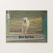 Puzzle Yellow Labrador Retriever Running (Horizontal)