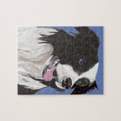 Puzzle yeux bleus noirs et blancs (Horizontal)