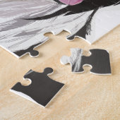 Puzzle yeux bruns noirs et blancs (Côté)