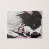 Puzzle yeux bruns noirs et blancs (Horizontal)