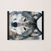 Puzzle Yeux de loup dans le poster de animal sauvage de (Horizontal)