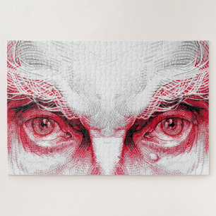 Puzzle Yeux du mal ancien - avertissement rouge