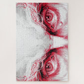 Puzzle Yeux du mal ancien - avertissement rouge (Vertical)