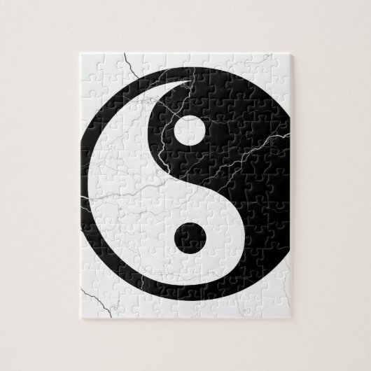 Puzzle Yin noir et blanc et Yang (Vertical)