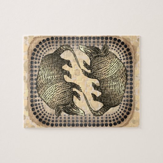 Puzzle Yin Yang Armadillo (Horizontal)