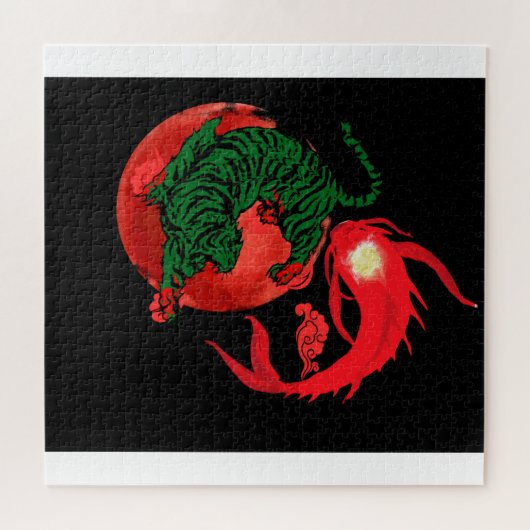 Puzzle yin yang koi fish japonais style d'art équilibre (Horizontal)