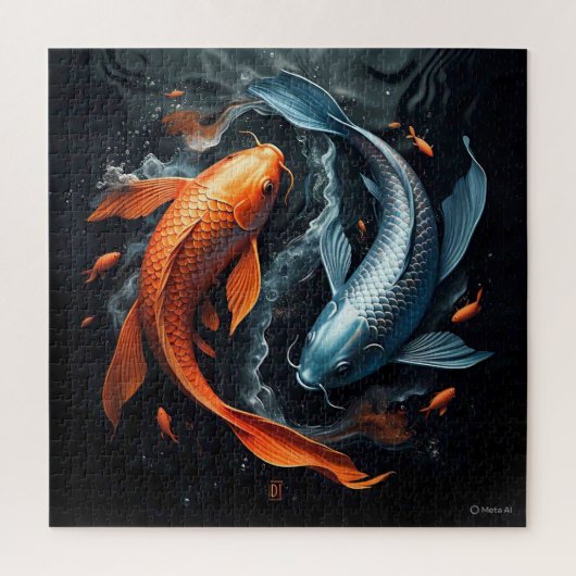 Puzzle Yin & Yang : La danse de Koi (Vertical)