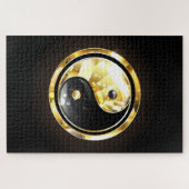 Puzzle Yin Yang or sur noir (Horizontal)