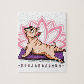 Puzzle Yoga de bouledogue français - pose de Bhujangasana