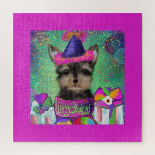PUZZLE YORKIE POO  ANNIVERSAIRE   (Vertical)