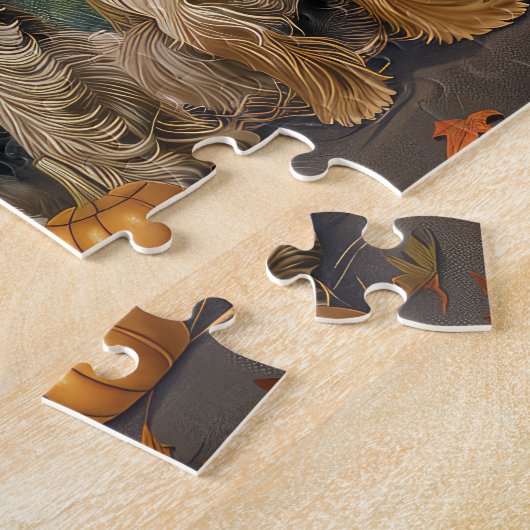 Puzzle Yorkipoo Halloween Éffrayant (Côté)