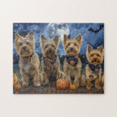 Puzzle Yorkipoo Halloween Éffrayant (Horizontal)
