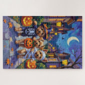 Puzzle Yorkipoo Trick-or-Treating en costumes d'Halloween (Horizontal)