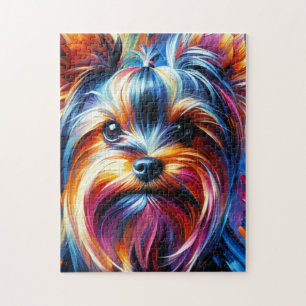 Puzzle Yorkshire Terrier Chien Acrylique Imprimer Color