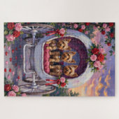 Puzzle Yorkshire Terrier Chien de la Saint-Valentin (Horizontal)