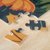 Puzzle Yorkshire Terrier Chien Halloween sorcière et Citr (Côté)