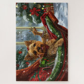 Puzzle Yorkshire Terrier Chien Noël Festif (Vertical)