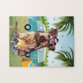Puzzle Yorkshire Terrier Dog Camping (Horizontal)