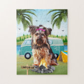 Puzzle Yorkshire Terrier Dog Camping (Vertical)