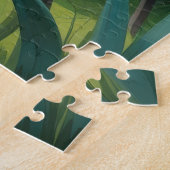 Puzzle Yorkshire Terrier Dog Fleurs de printemps de chien (Côté)