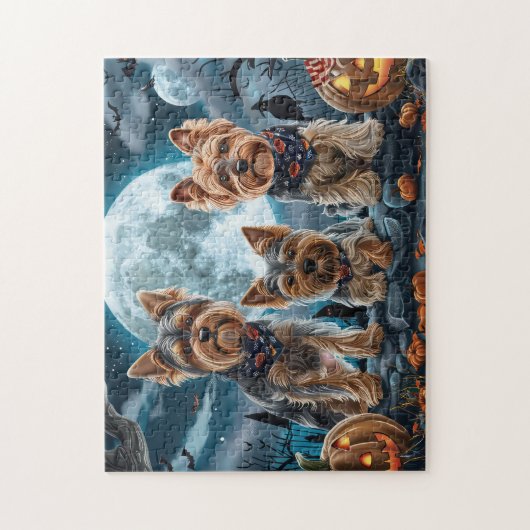 Puzzle Yorkshire Terrier Halloween Éffrayant (Vertical)
