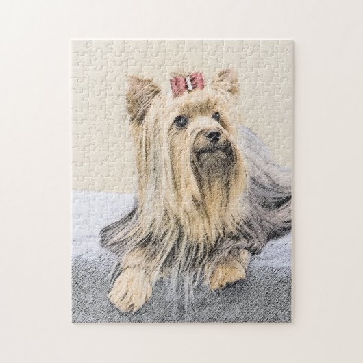 Puzzle Yorkshire Terrier Peinture - Cute Original Chien A (Vertical)