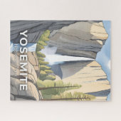 Puzzle Yosemite National Park | Watercolor Travel (Horizontal)