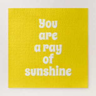 Puzzle You are a ray of Sunshine yellow modern typography