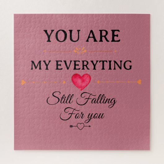 Puzzle You Are My Everything – Romantic Love Quote Wall (Vertical)