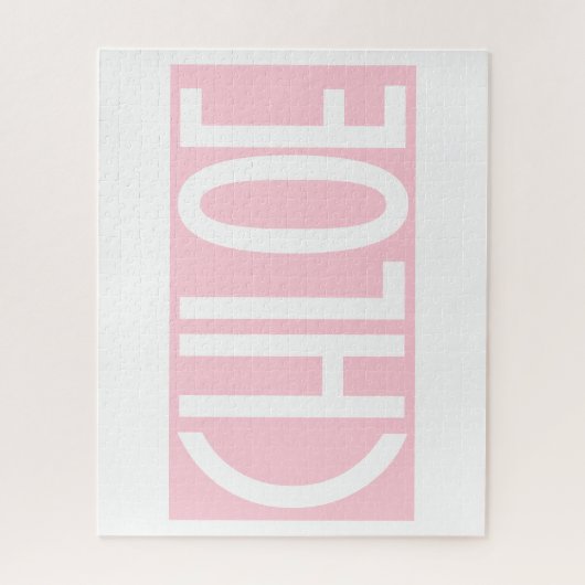 Puzzle Your | Bold White Text on Light Pink (Vertical)