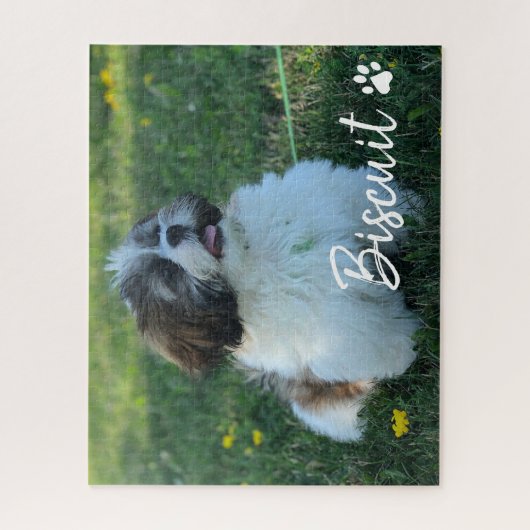 Puzzle Your dog Name Script Custom Photo (Vertical)