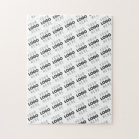 Puzzle Your Logo Simple Repeating Diagonal Pattern (Vertical)