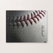 Puzzle Your Name Close-up Baseball - Sports Art (Horizontal)