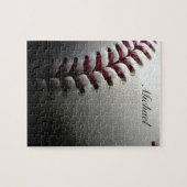 Puzzle Your Name Close-up Baseball - Sports Art (Horizontal)