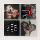 Puzzle Your text here with custom photo (Horizontal)