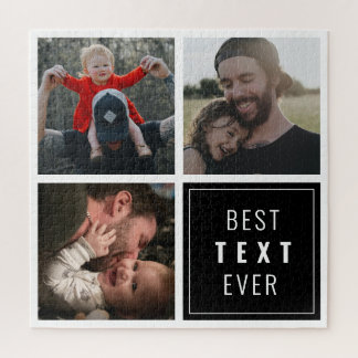 Puzzle Your text here with custom photo