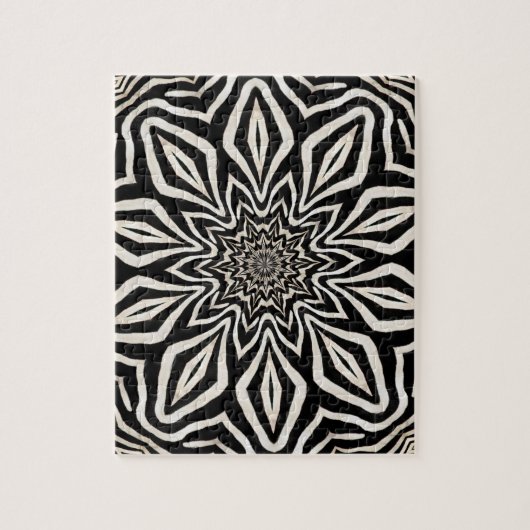 Puzzle Zebra Fur Kaleidoscope Abstrait (Vertical)