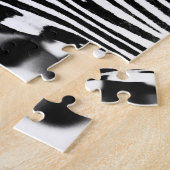 Puzzle Zebra portrait noir et blanc (Côté)
