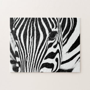 Puzzle Zebra portrait noir et blanc