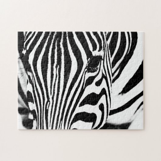 Puzzle Zebra portrait noir et blanc (Horizontal)