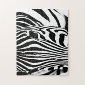 Puzzle Zebra portrait noir et blanc (Vertical)