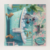 Puzzle Zebra prend un bain à bulles (Horizontal)