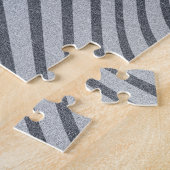 Puzzle Zèbre psychédélique : Grainy Vintage Stripes. (Côté)
