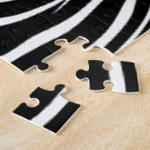 Puzzle zèbre sauvage de rayures noires et blanches (Côté)
